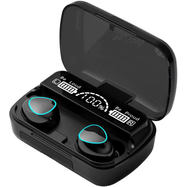 Open case displaying a set of Hornorm Bluetooth 5.1 Earphones Auto Pairing Bluetooth Headphones, available in Dailysale