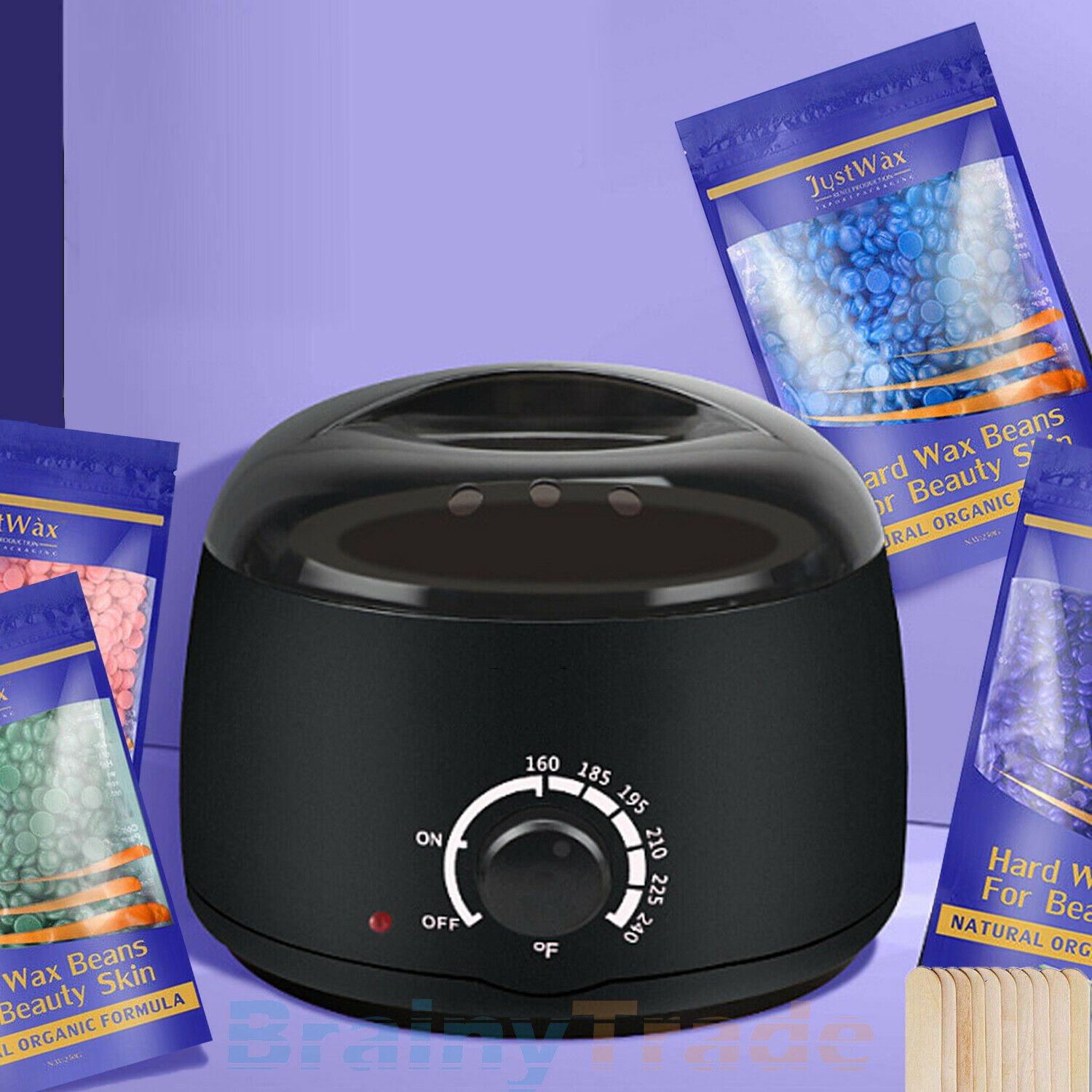 Hot Wax Warmer Hair Removal Depilatory Waxing Kit Beauty & Personal Care - DailySale