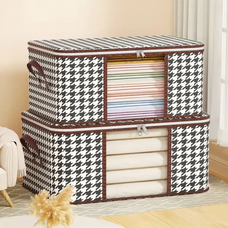 Houndstooth Large Storage Bag Closet & Storage - DailySale