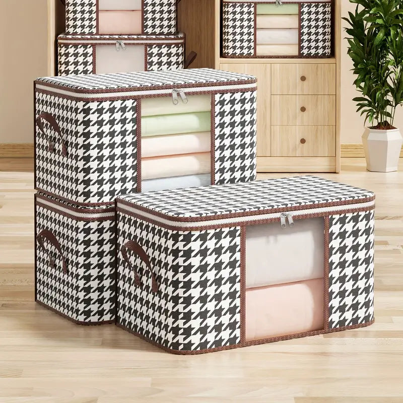 Houndstooth Large Storage Bag Closet & Storage - DailySale