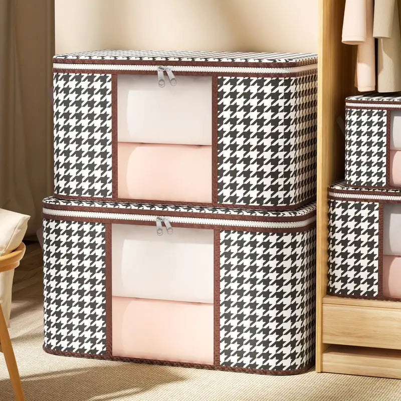 Houndstooth Large Storage Bag Closet & Storage - DailySale