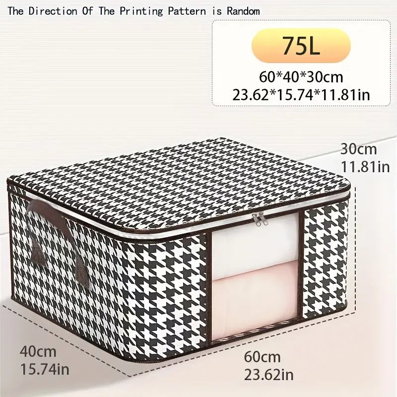 Houndstooth Large Storage Bag Closet & Storage - DailySale