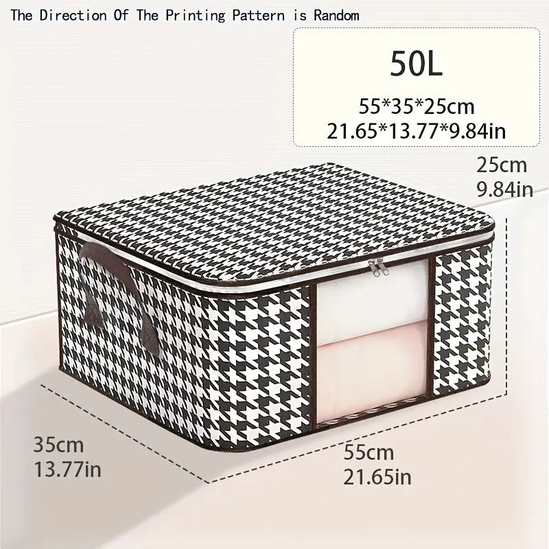 Houndstooth Large Storage Bag Closet & Storage - DailySale