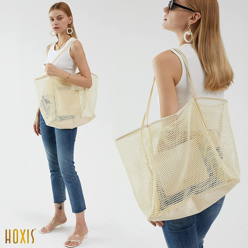 HOXIS Mesh Beach Tote Women's Shoulder Bag