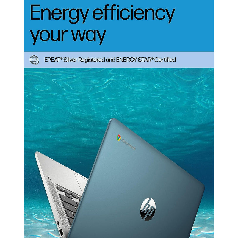 HP 14a-na0220nr, 14" HD Chromebook Intel Celeron N4120, 4GB RAM, 64GB eMMC (Refurbished) Laptops - DailySale