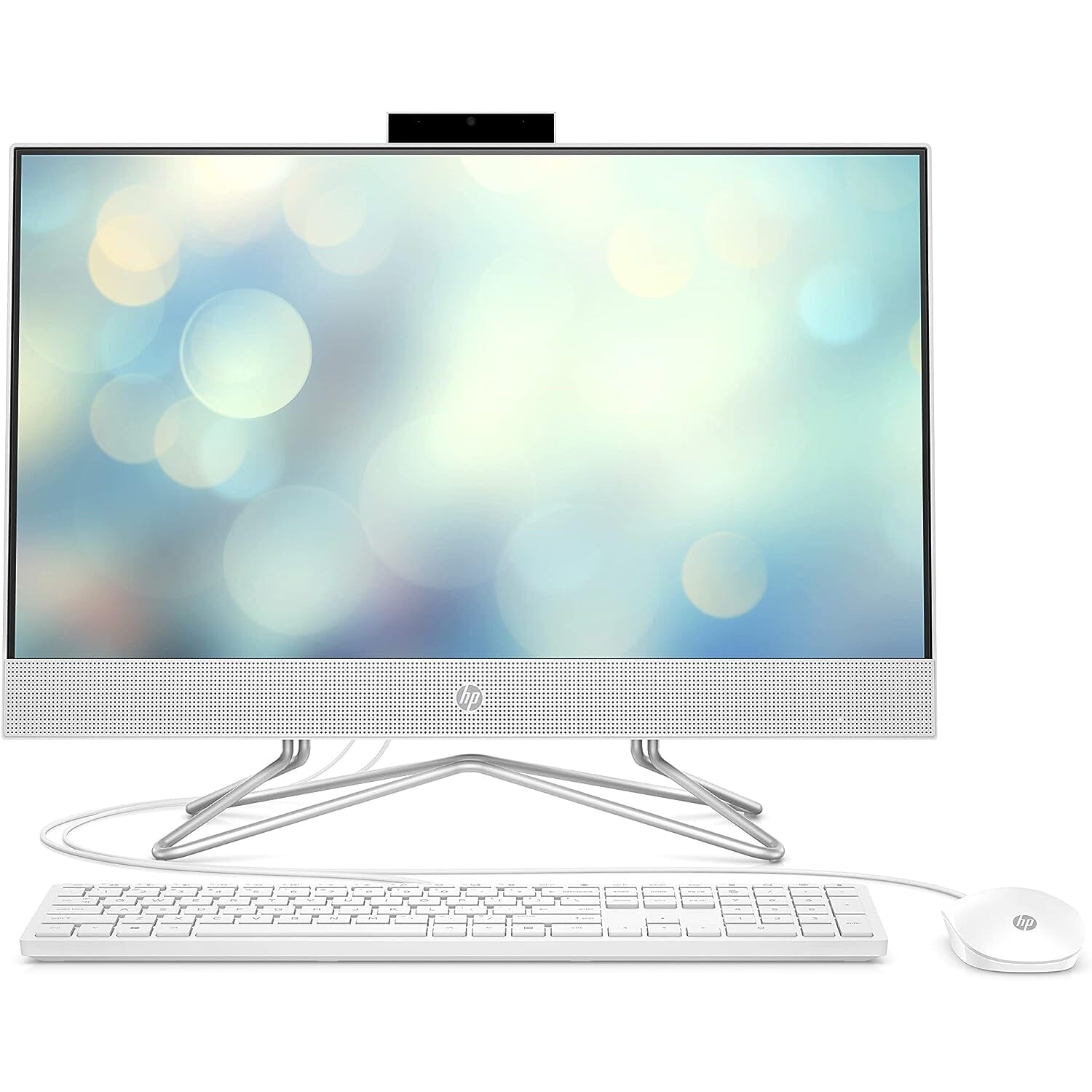 HP 22" All-in-One Desktop AMD Athlon Silver 4GB RAM 256 GB SSD Windows 11 Home (Refurbished) Desktops - DailySale