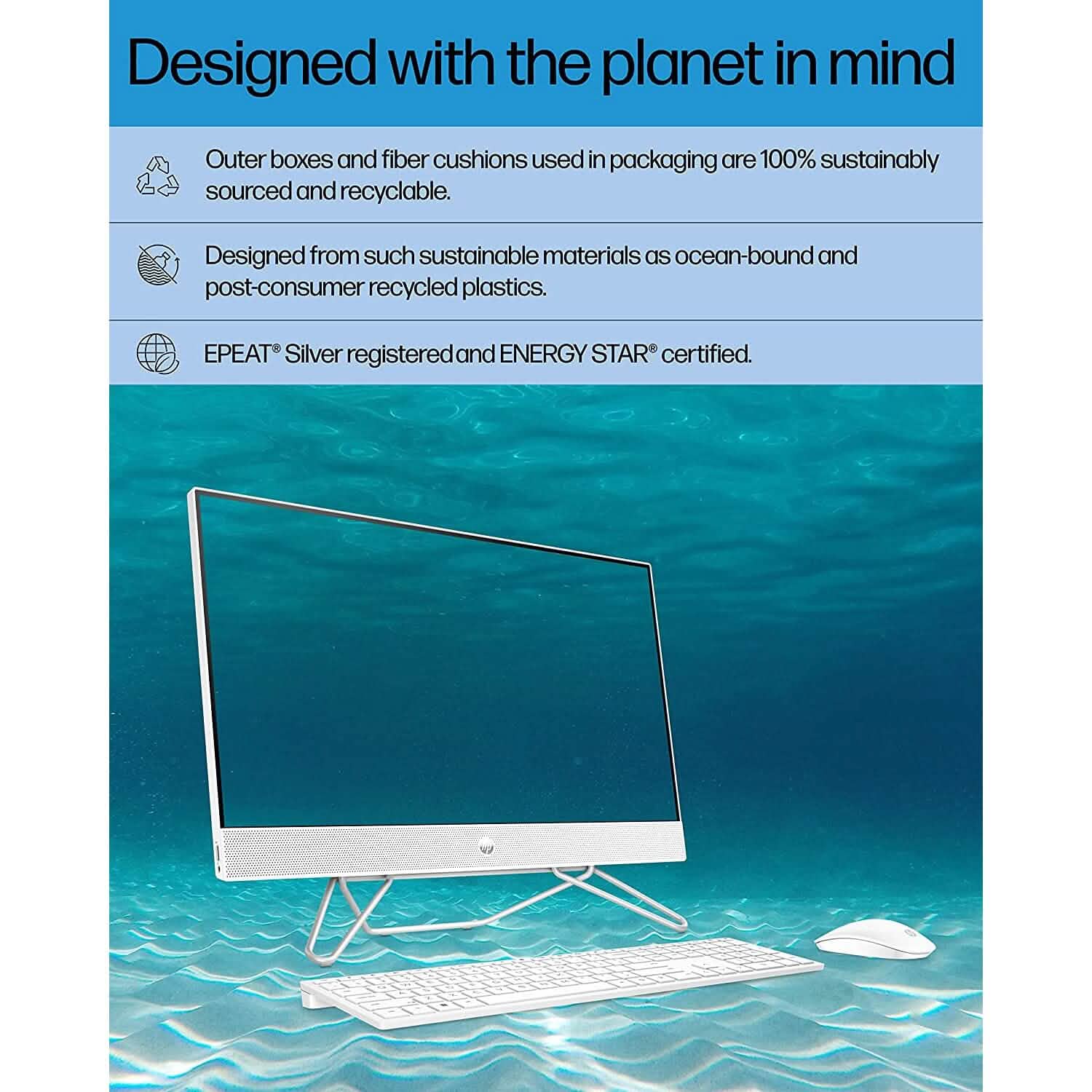 HP All-in-One Bundle PC, 23.8" FHD Touchscreen Display, Intel Core i5-1235U 8GB RAM 512GB SSD (Refurbished) Desktops - DailySale