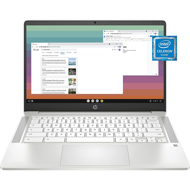 HP Chromebook 14" Laptop Intel Celeron N4120 Processor 4GB RAM 64GB SSD (Refurbished) Laptops - DailySale