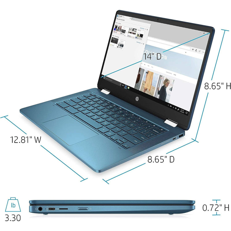 HP Laptop X360 14a Chromebook 14" HD Touchscreen (Refurbished) Laptops - DailySale