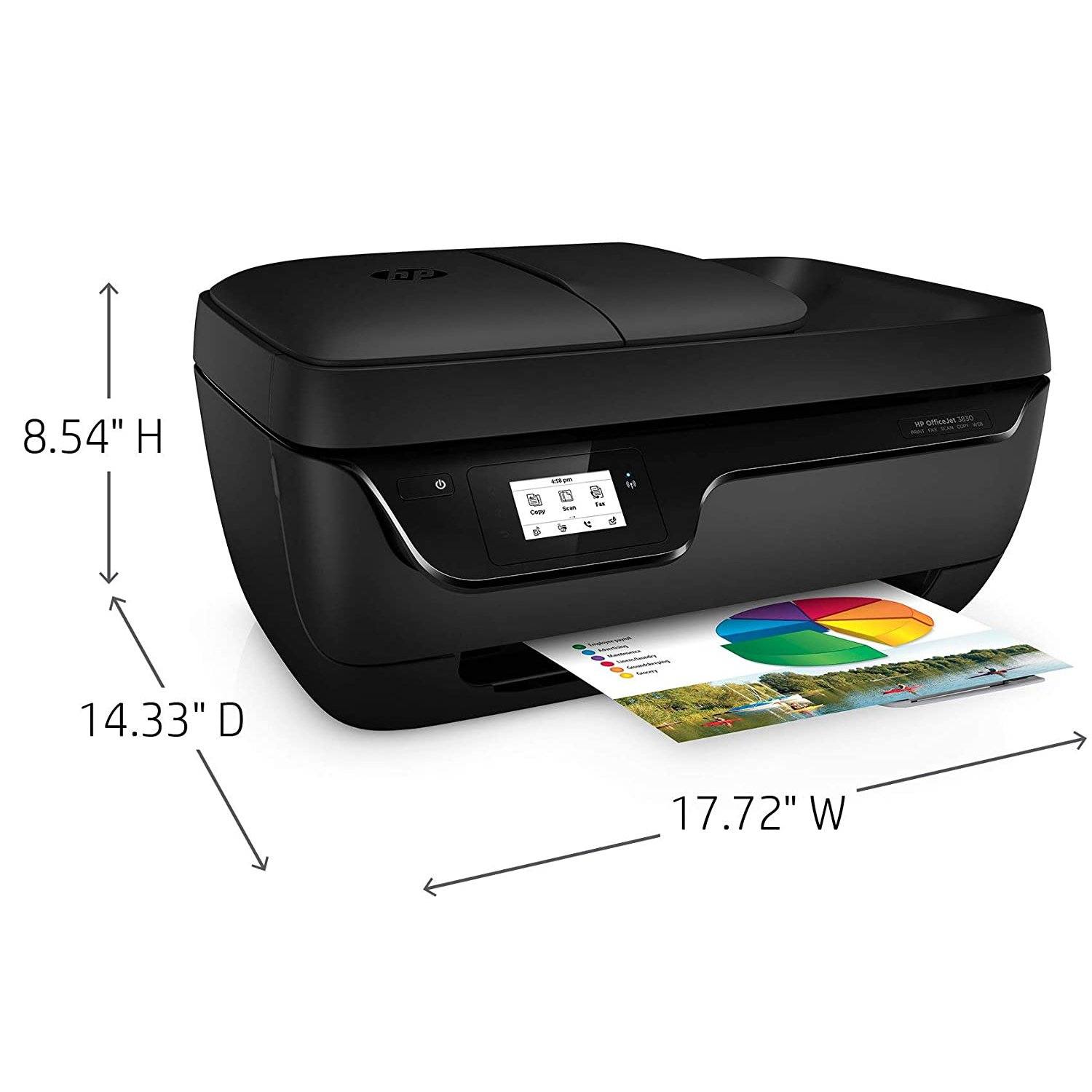 HP OfficeJet 3830 Wireless All-in-One Printer with Mobile Printing Computer Accessories - DailySale