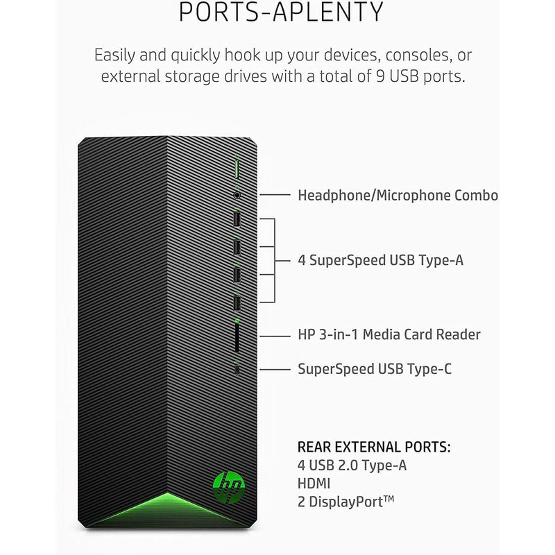 HP Pavilion Gaming PC AMD Ryzen 3 5300G Processor 8GB RAM 256GB SSD (Refurbished) Desktops - DailySale