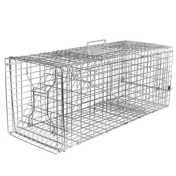 Humane Catch Release Live Animal Collapsible Galvanized Wire Trap Cage Pest Control - DailySale