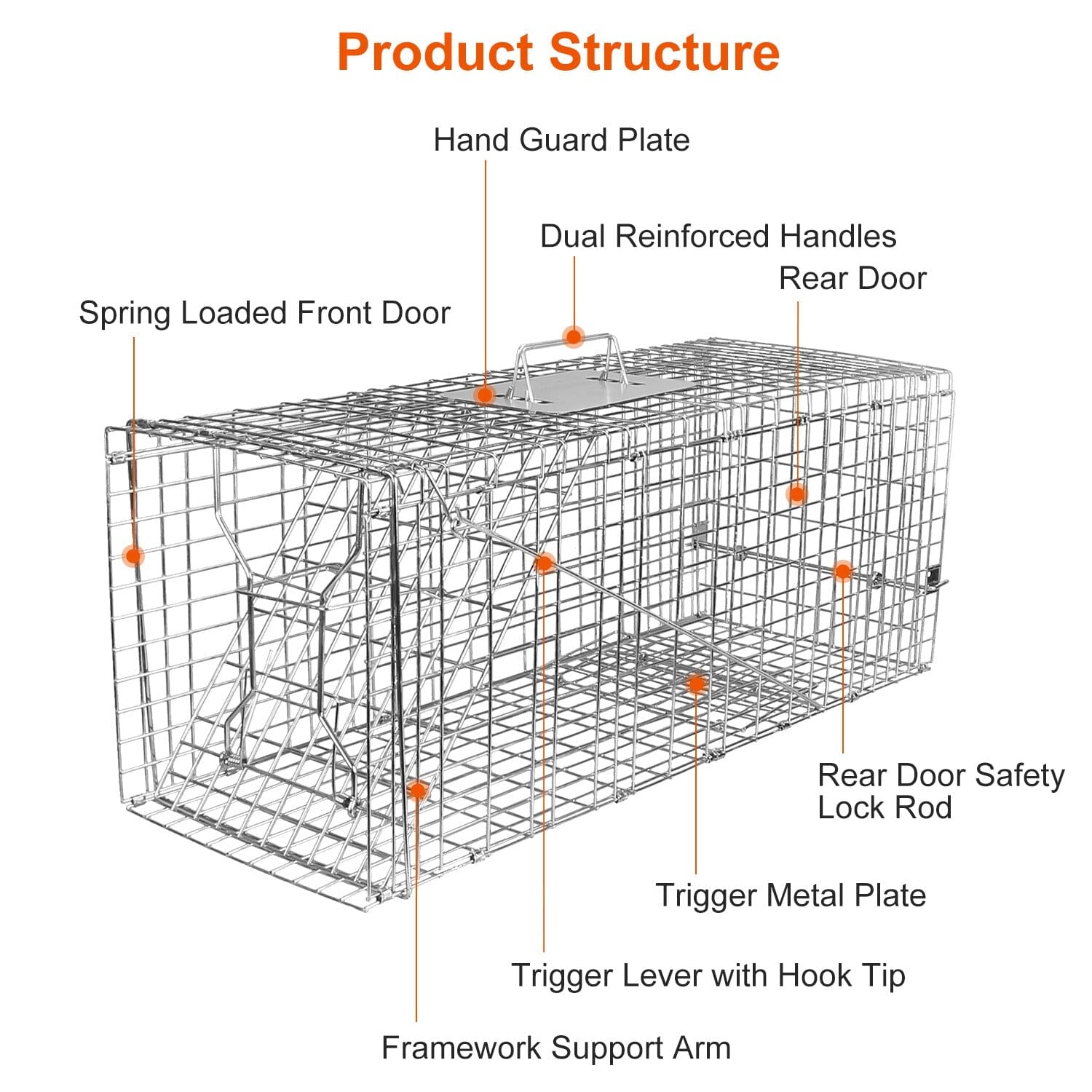 REINFORCED COLLAPSIBLE DOG TRAP