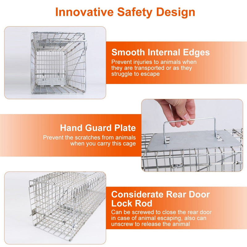 Humane Live Animal Rodent Cage Collapsible Galvanized Wire Pest Control - DailySale