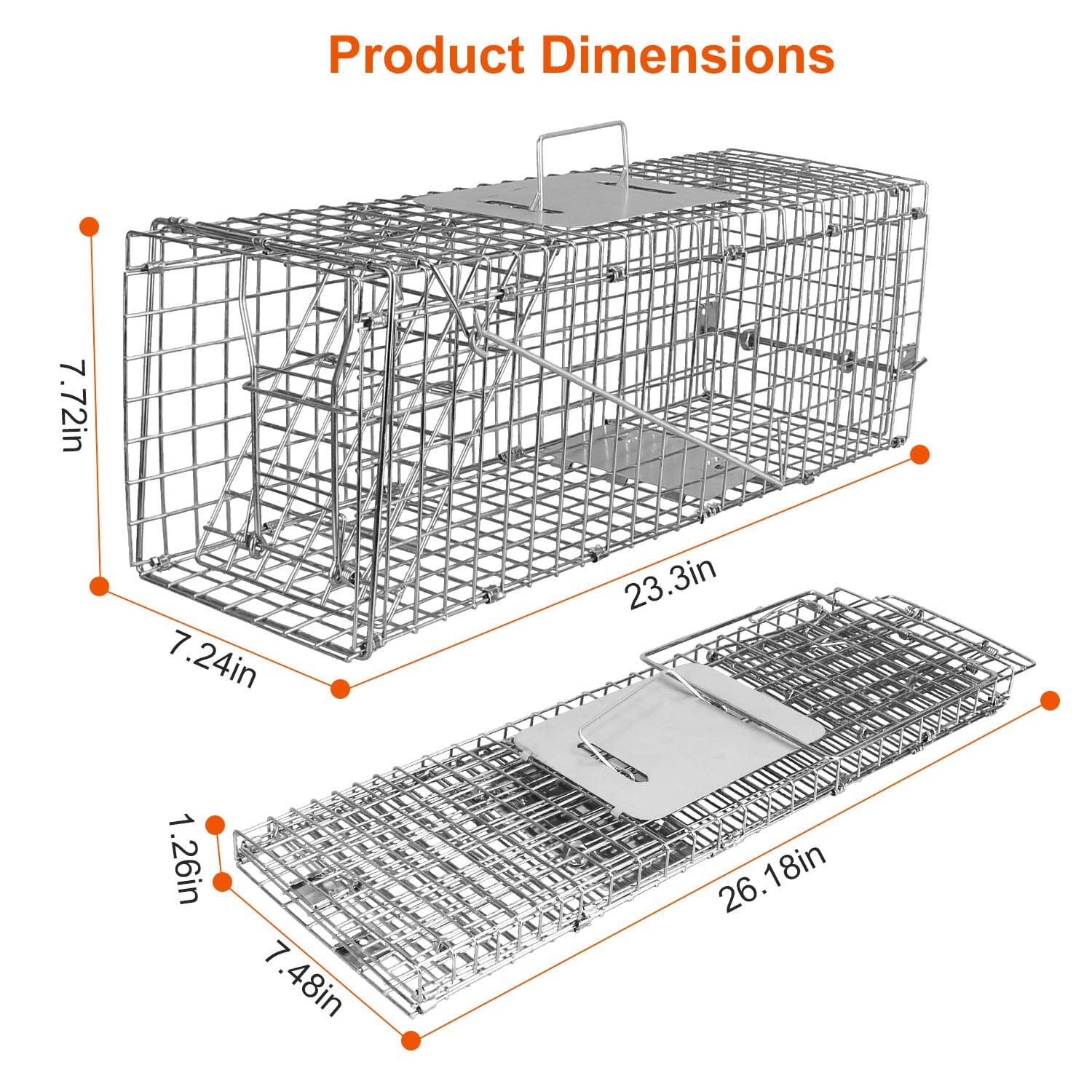 Humane Live Animal Rodent Cage Collapsible Galvanized Wire Pest Control - DailySale