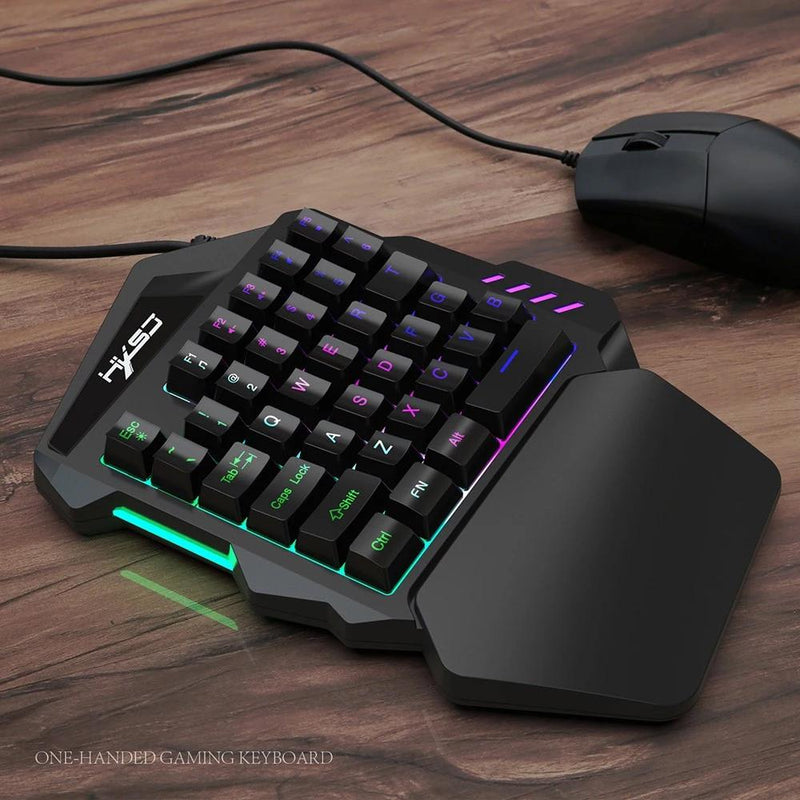 HXSJ J50 One-Handed Gaming Keyboard Mouse Combo Computer Accessories - DailySale