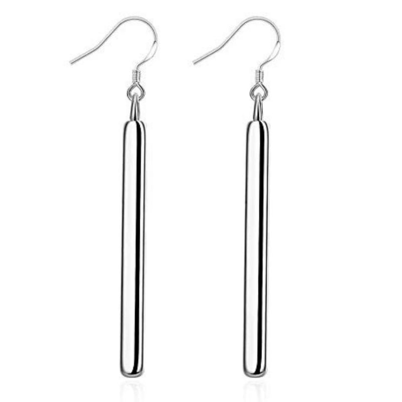 Hypoallergenic Sterling Silver Bar Hook Earrings Earrings - DailySale