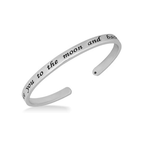 I Love You To The Moon and Back Cuff Bracelet Jewelry - DailySale