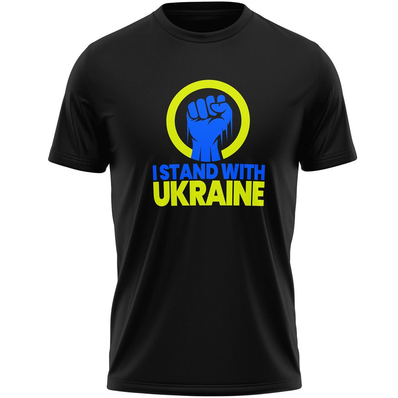 I Stand With Ukraine T- Shirt Adult Unisex Tshirts Men's Tops Black S - DailySale