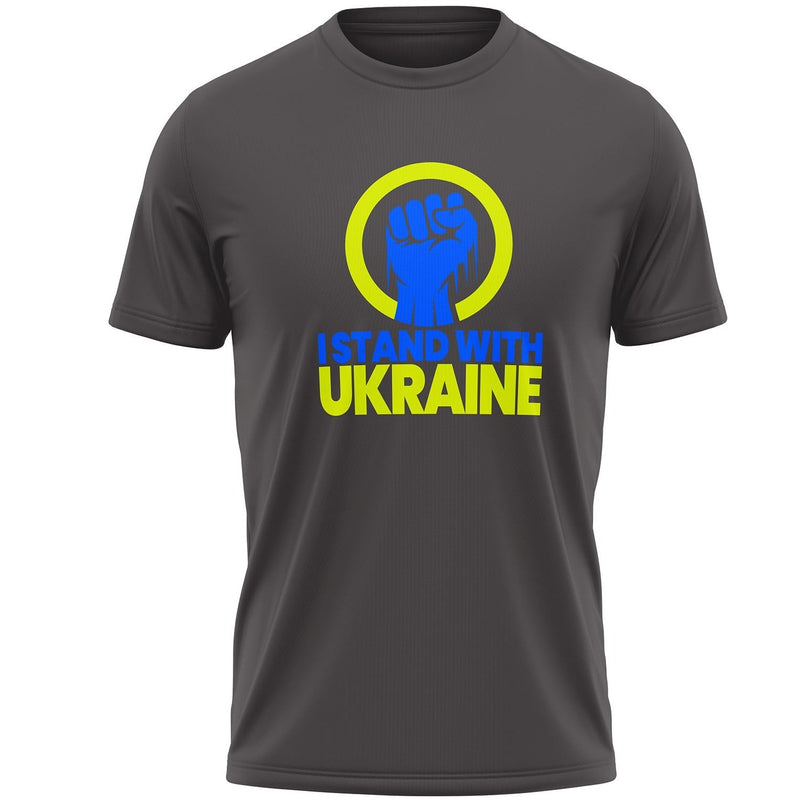 I Stand With Ukraine T- Shirt Adult Unisex Tshirts Men's Tops Charcoal S - DailySale