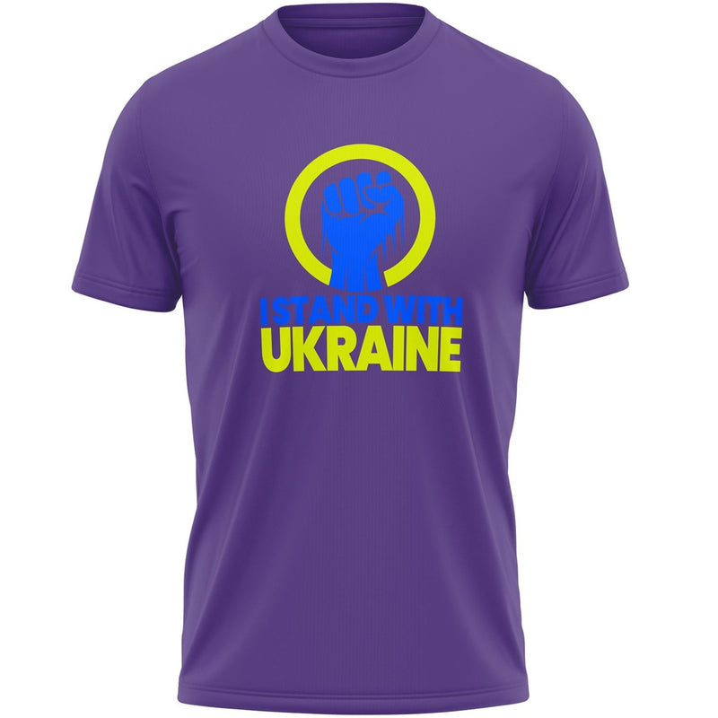 I Stand With Ukraine T- Shirt Adult Unisex Tshirts Men's Tops Purple S - DailySale