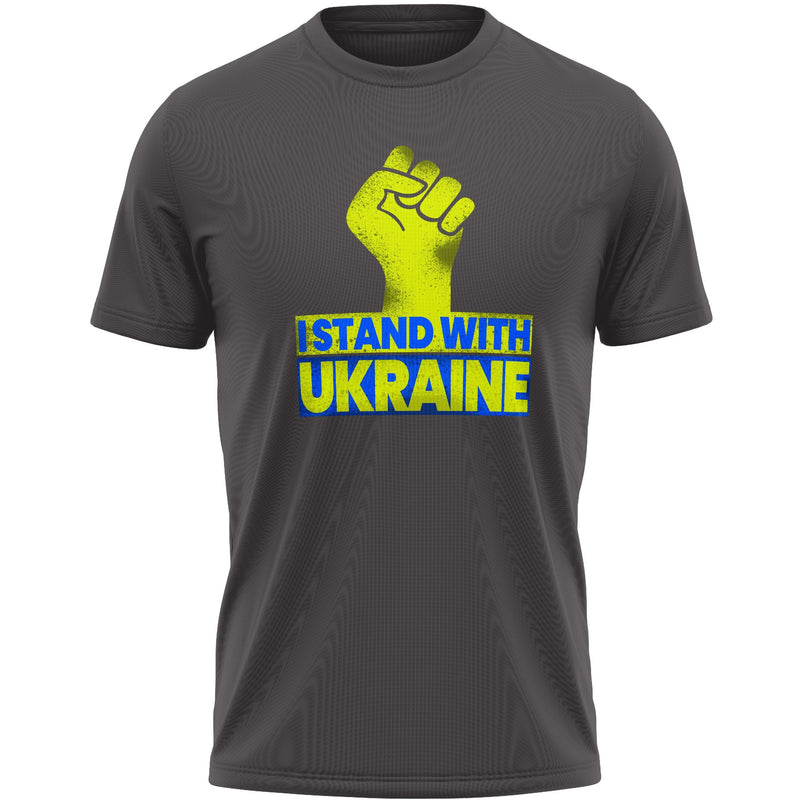 I Stand With Ukraine T- Shirt - Support And Pray For Ukraine Shirt - Ukrainian Lover Tee Men's Tops Charcoal S - DailySale