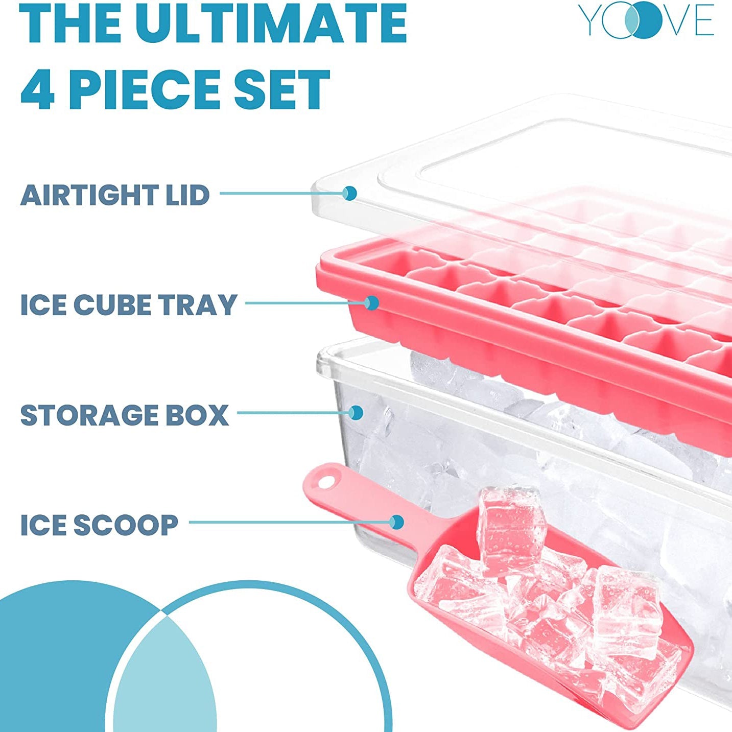 Ice Cube Tray with Lid and Bin Kitchen Tools & Gadgets - DailySale