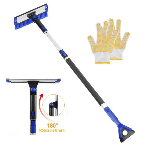 Ice Scraper Extendable Telescoping Snow Remover Automotive - DailySale