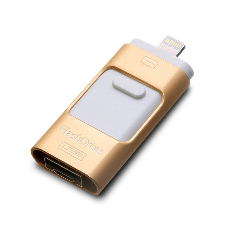 iFlash USB Drive for iPhone, iPad & Android - Assorted Colors and Sizes Phones & Accessories 8GB Gold - DailySale