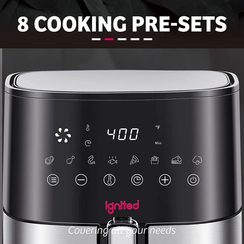 ignited Air Fryer, 5.5/7.5 Quart Large Capacity Digital Oilless Cooker Kitchen & Dining - DailySale