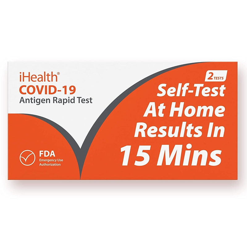 iHealth COVID-19 Antigen Rapid Test - Includes 2 Tests Face Masks & PPE - DailySale