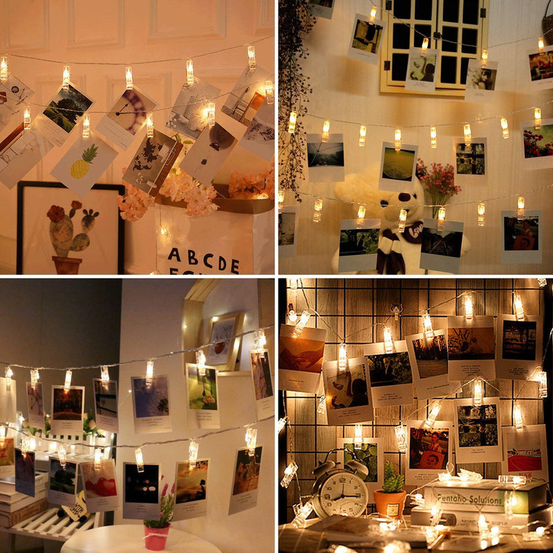 IMAGE 7ft 20 Photo Clips LED String Lights String & Fairy Lights - DailySale