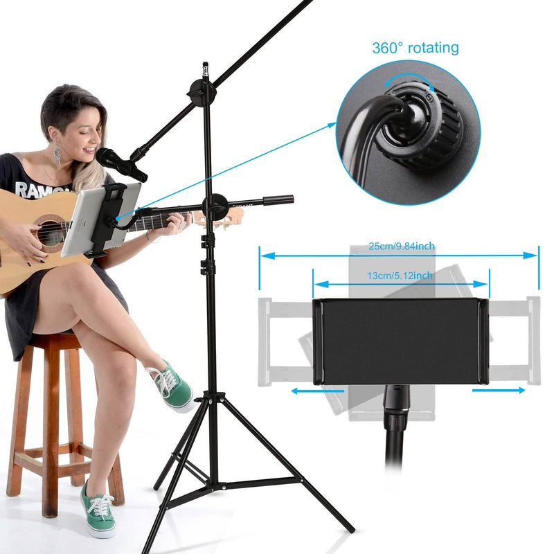 IMAGE Microphone Stand with Mic Clip Holder Headphones & Audio - DailySale