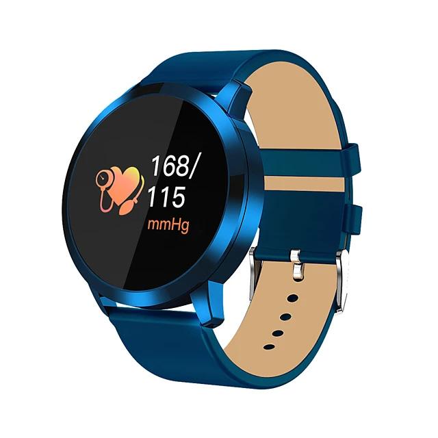 IMOSI Q8 Smartwatch Stainless Steel BT Fitness Tracker Smart Watches Blue - DailySale