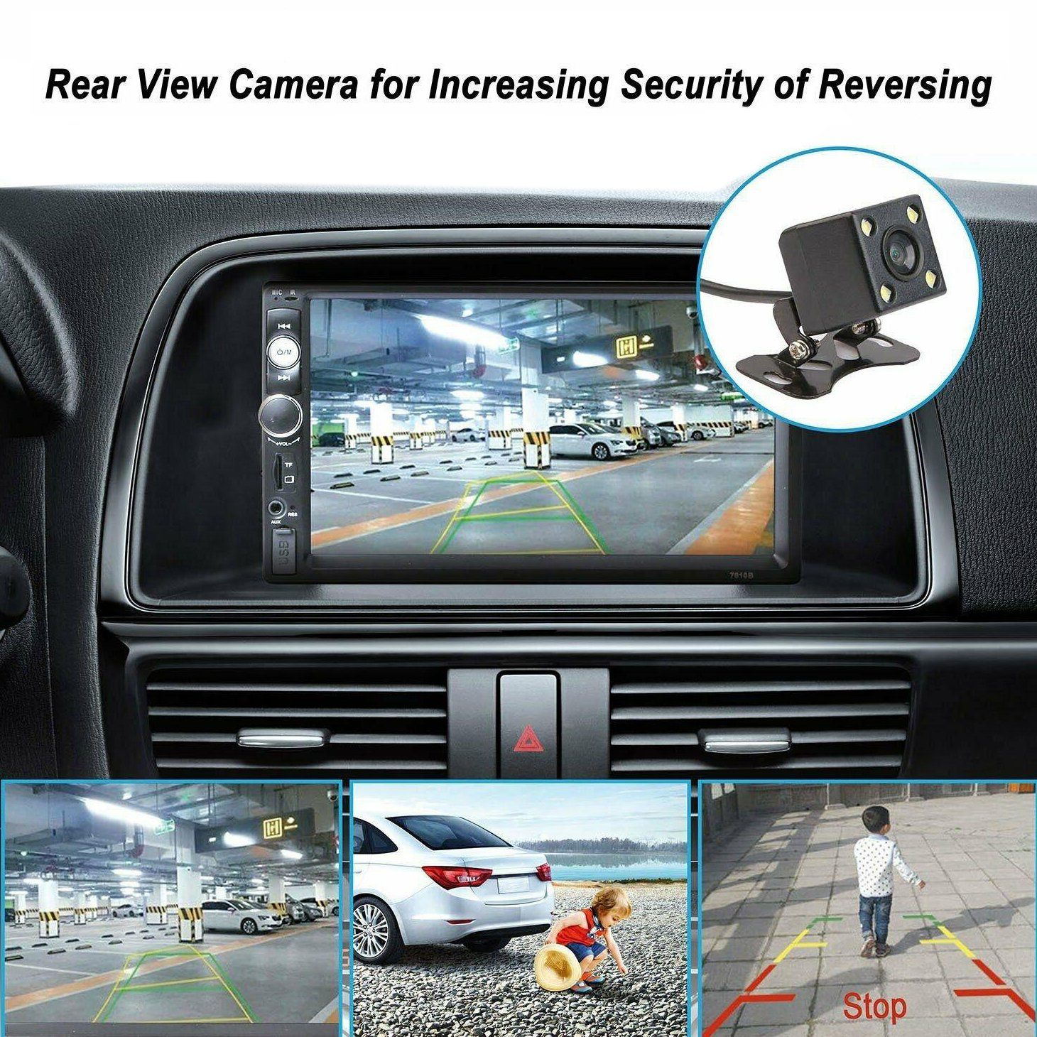 iMountek 7 Inches Universal Wireless Car MP5 Player with Rear View Camera Automotive - DailySale