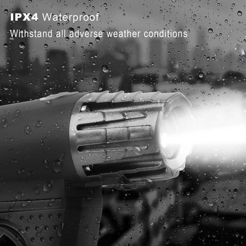 iMounTEK Bike Front Flashlight IPX4 Water-Resistant with Tail Warning/Safety LED Lamp Sports & Outdoors - DailySale