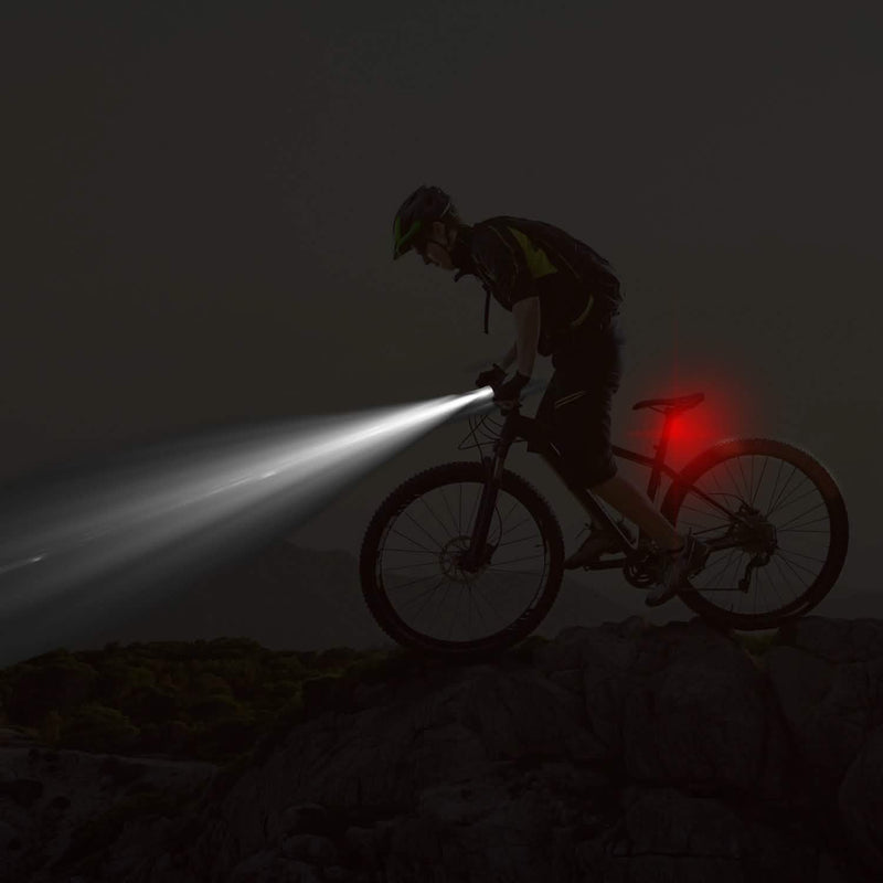 iMounTEK Bike Front Flashlight IPX4 Water-Resistant with Tail Warning/Safety LED Lamp Sports & Outdoors - DailySale