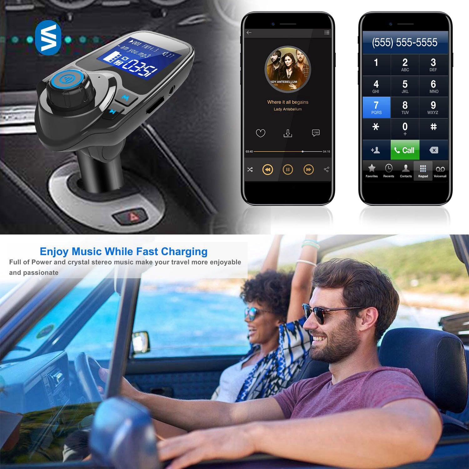 iMounTek Car Wireless FM Transmitter Automotive - DailySale