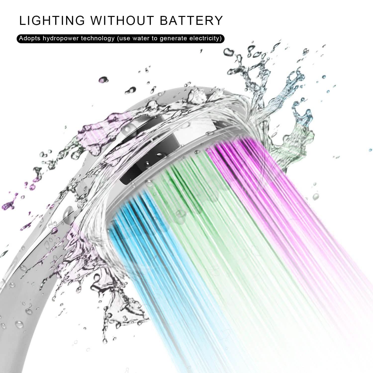 iMounTEK Color-Changing Hydropower LED Shower Head Bath - DailySale