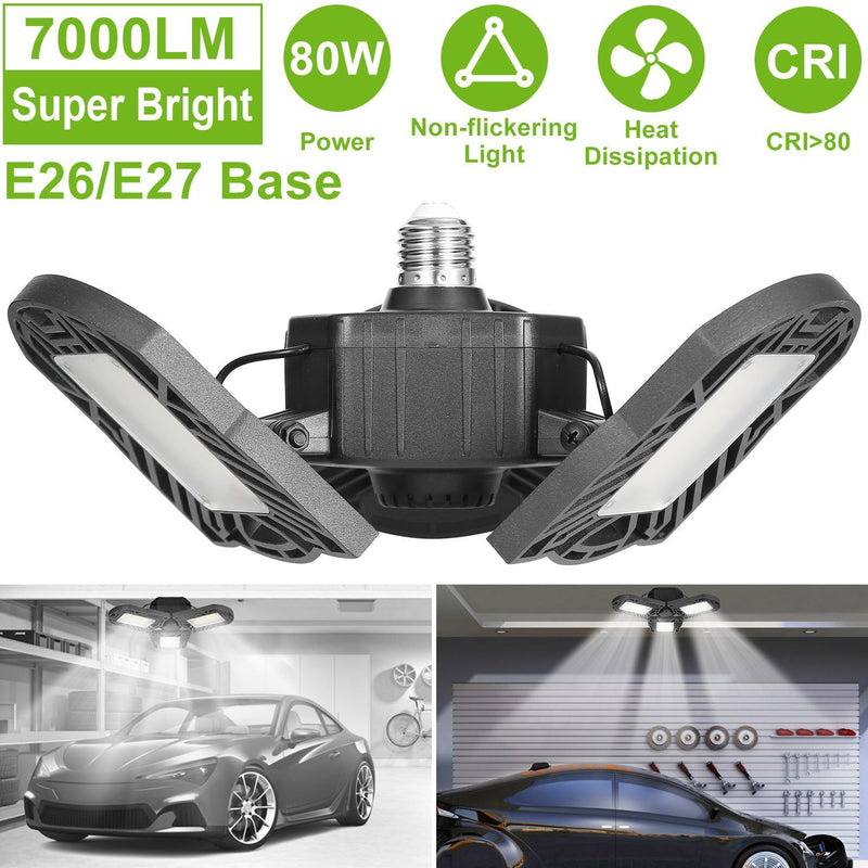 iMounTEK E26 /E27 80W 7000LM 6500K LED Garage Ceiling Light Lighting & Decor - DailySale