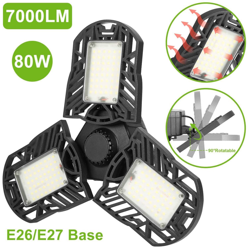 iMounTEK E26 /E27 80W 7000LM 6500K LED Garage Ceiling Light Lighting & Decor - DailySale