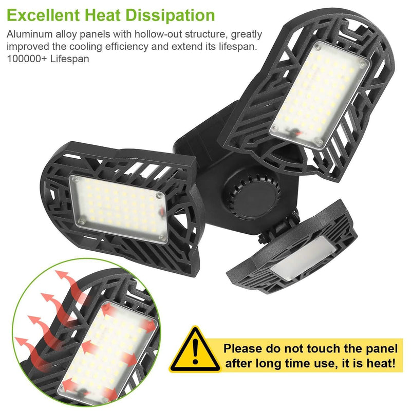 iMounTEK E26 /E27 80W 7000LM 6500K LED Garage Ceiling Light Lighting & Decor - DailySale