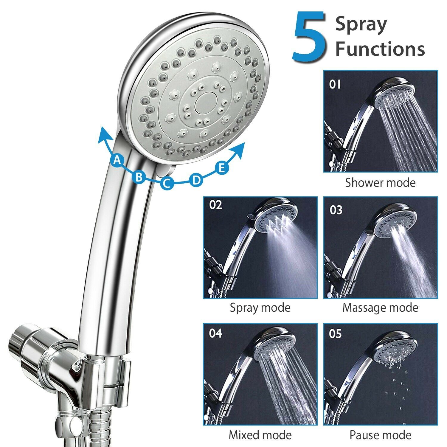 iMountek Handheld Stainless Shower Hand Bath - DailySale