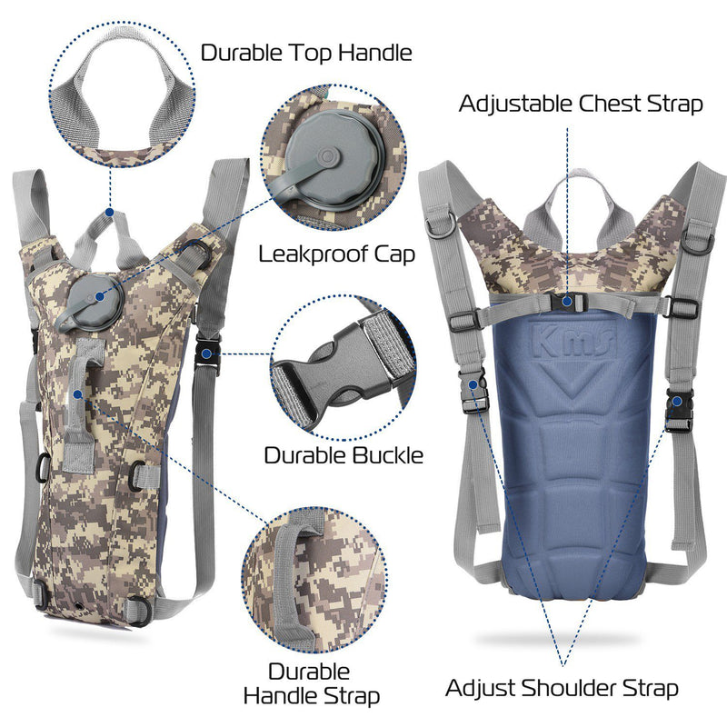 iMountek Tactical Hydration Pack 3L Water Bladder Sports & Outdoors - DailySale