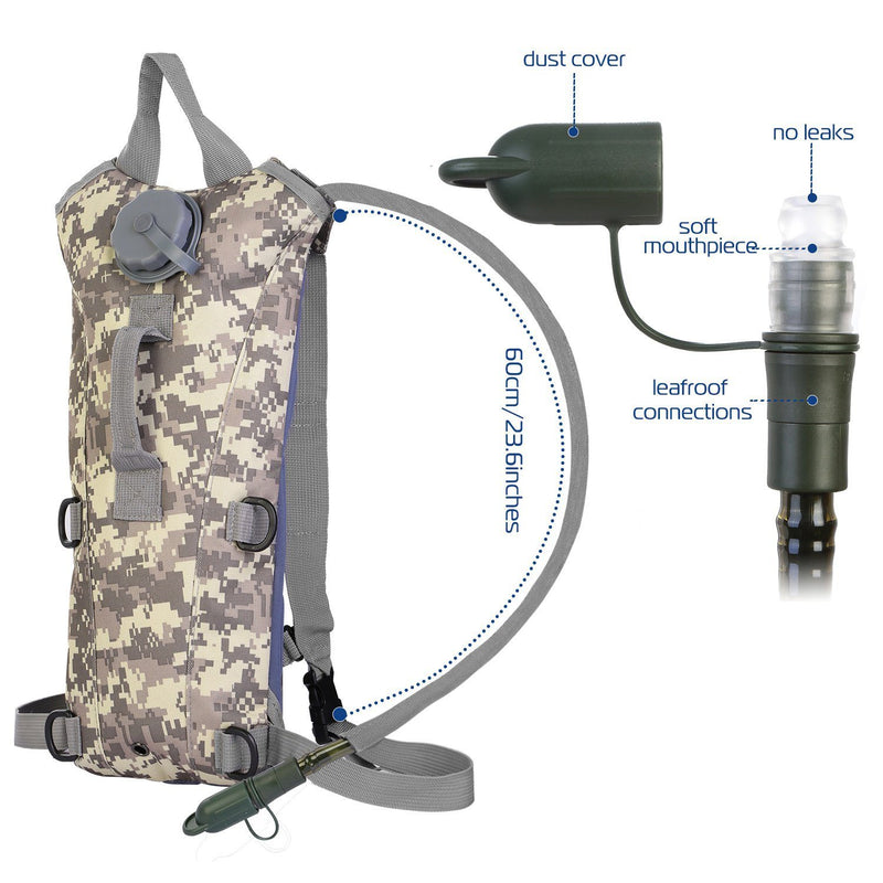 iMountek Tactical Hydration Pack 3L Water Bladder Sports & Outdoors - DailySale