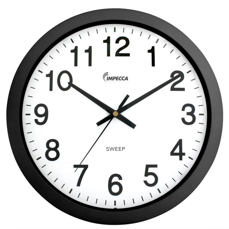 Impecca 10" Wall Clock, Silent Mov. Household Appliances Black - DailySale