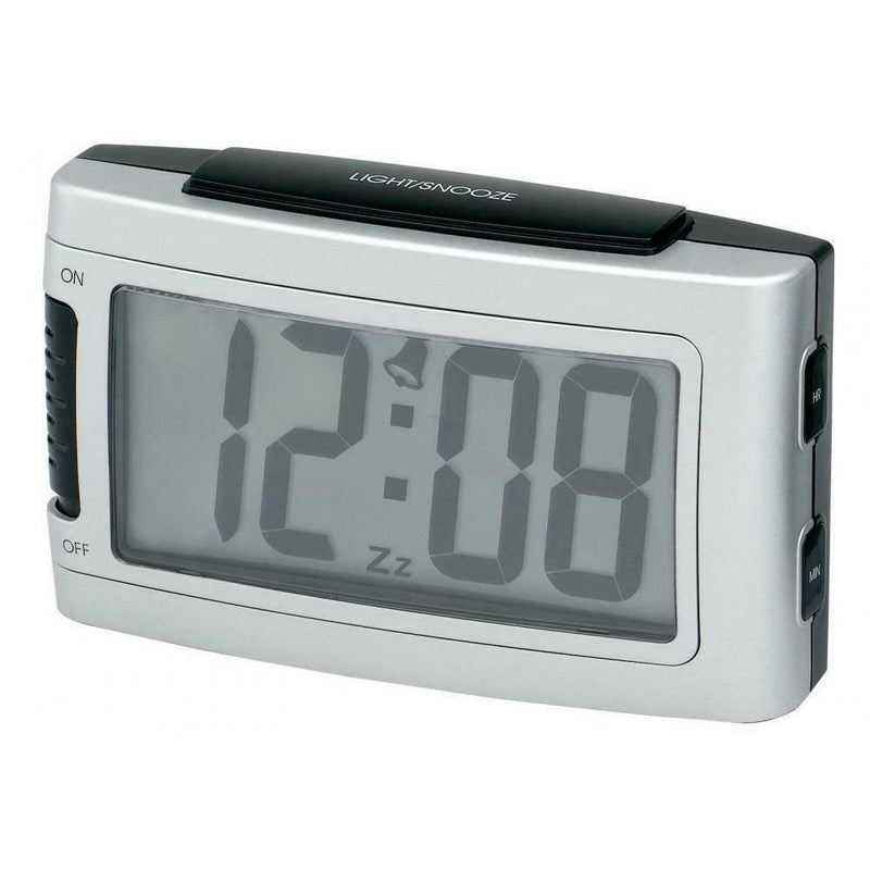 Impecca Battery Alarm Clock with Snooze Household Appliances Silver - DailySale