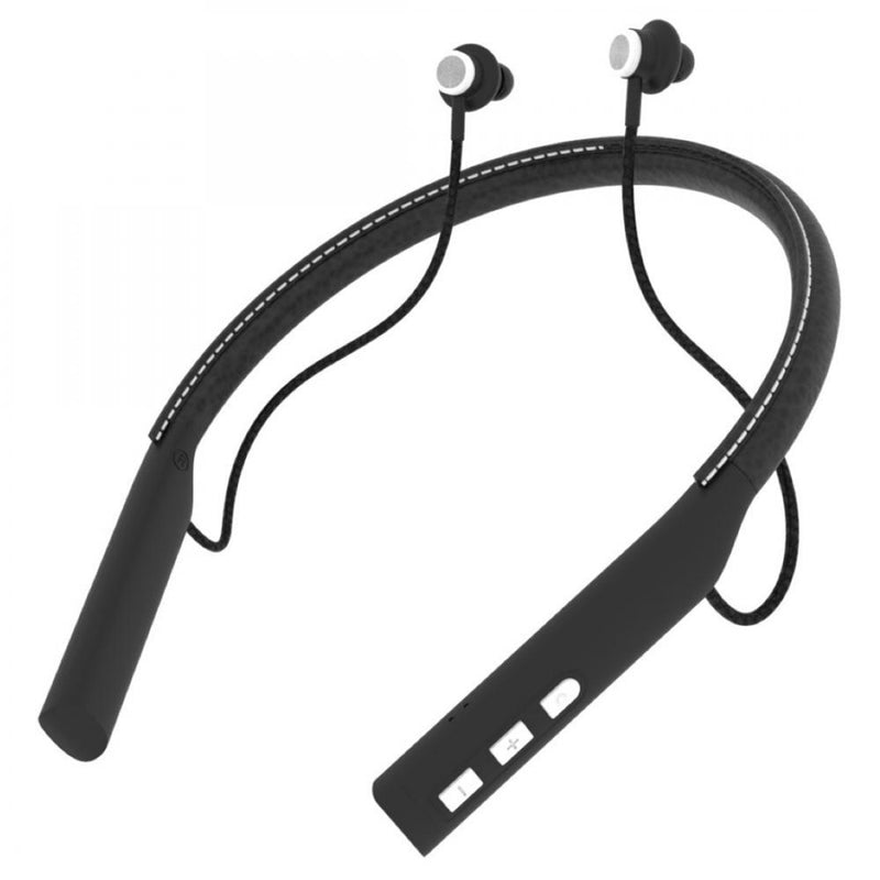 IMPECCA EBN-500BT Bluetooth Leather Neckband Stereo Earphone Headphones & Audio - DailySale