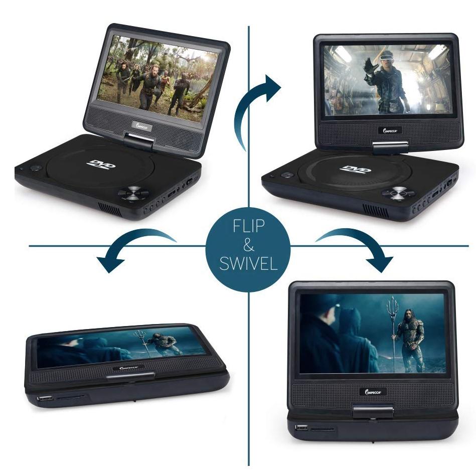 Impecca Portable DVD Player Swivel Screen Gadgets & Accessories - DailySale