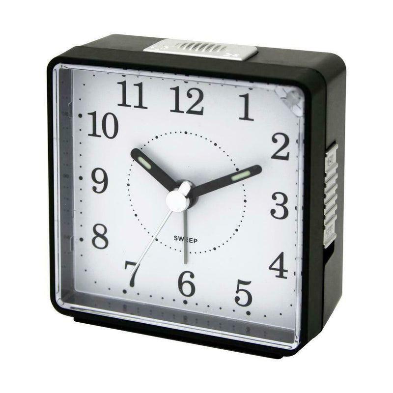 IMPECCA Travel Alarm Clock, Sweep Movement Household Appliances Black - DailySale